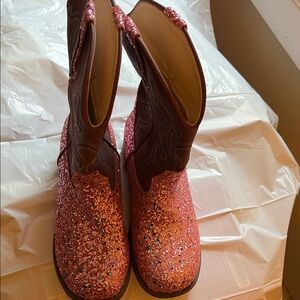 Source Unknown Glittery Pink Kids Boots